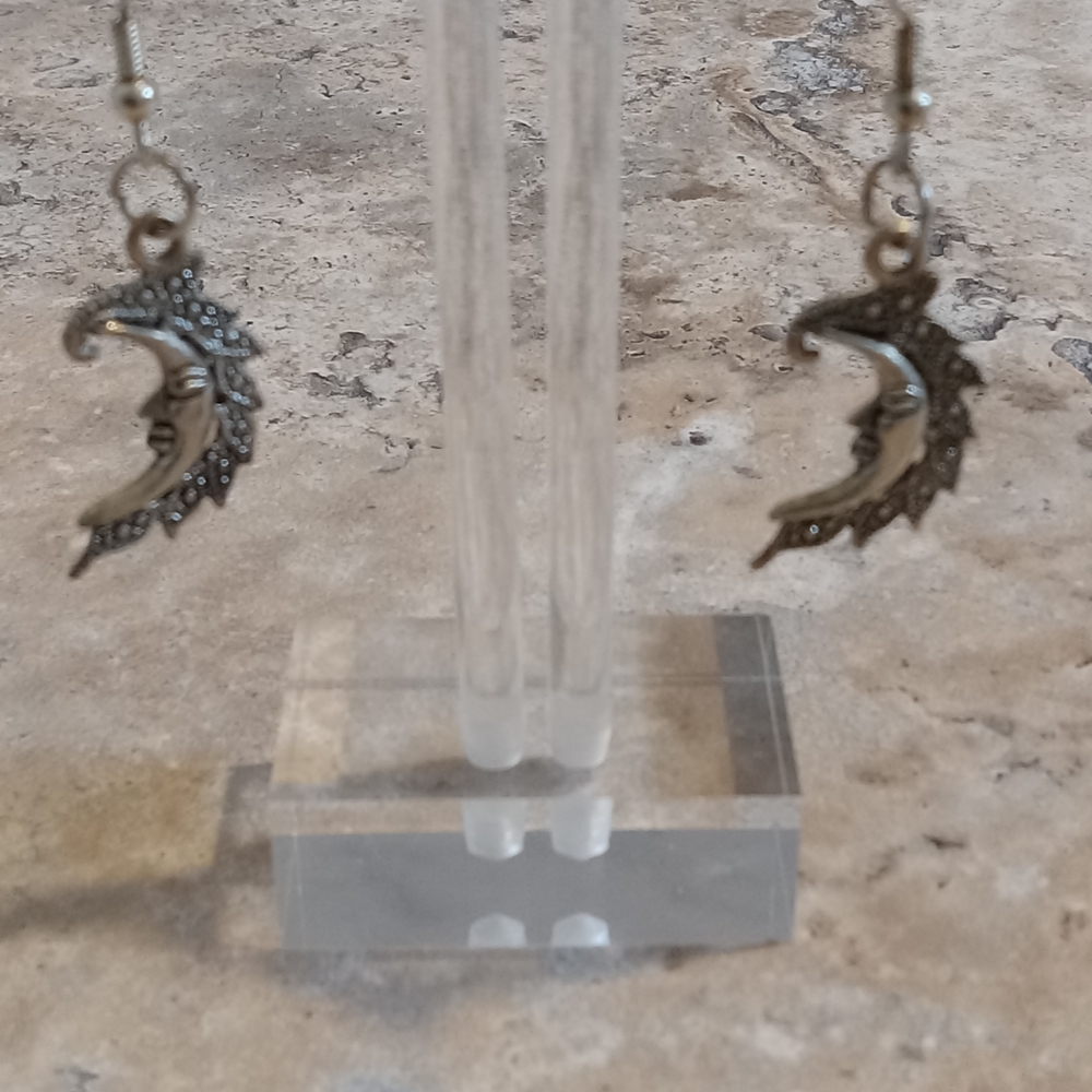 Silver Moon Earrings